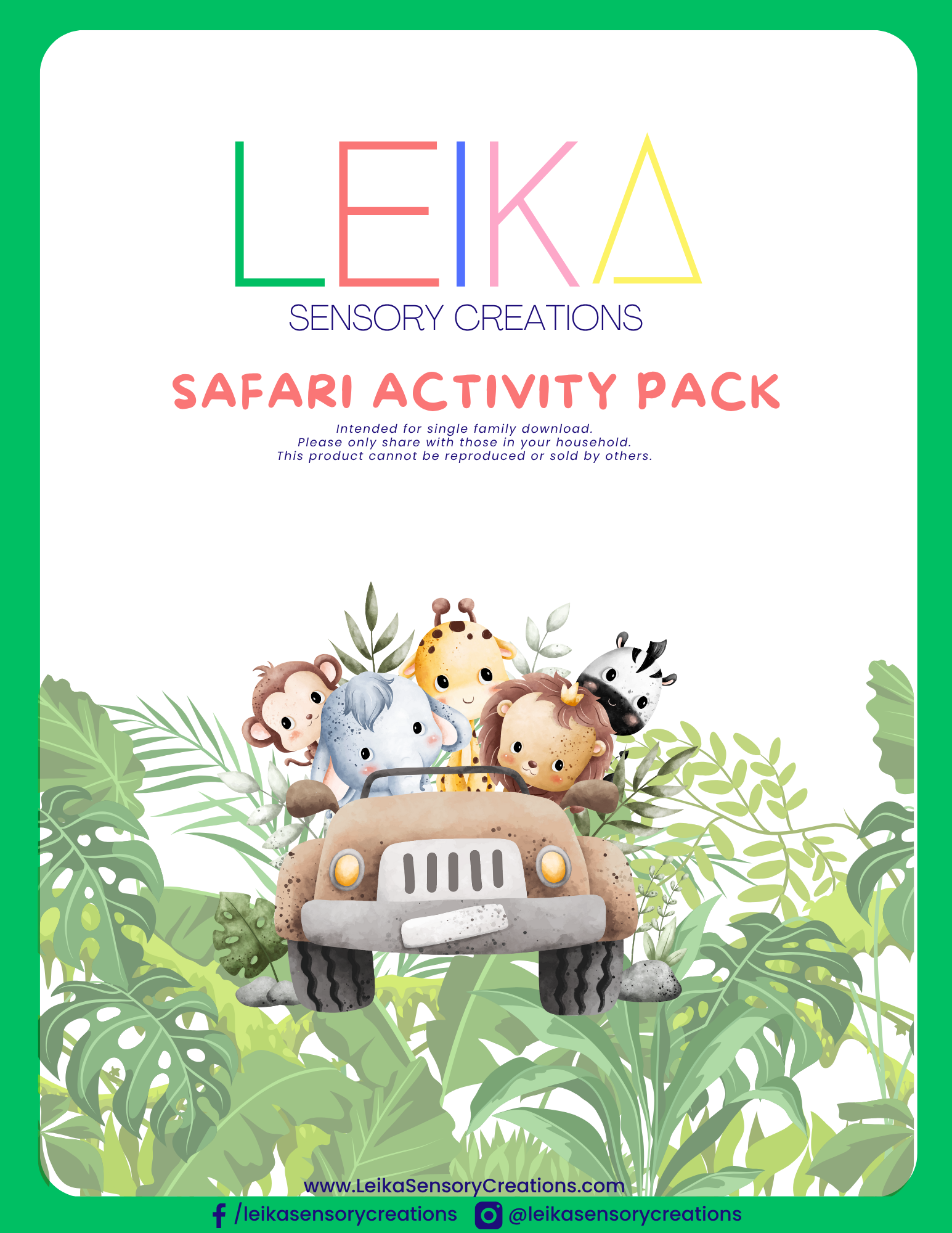 Safari Activity Pack